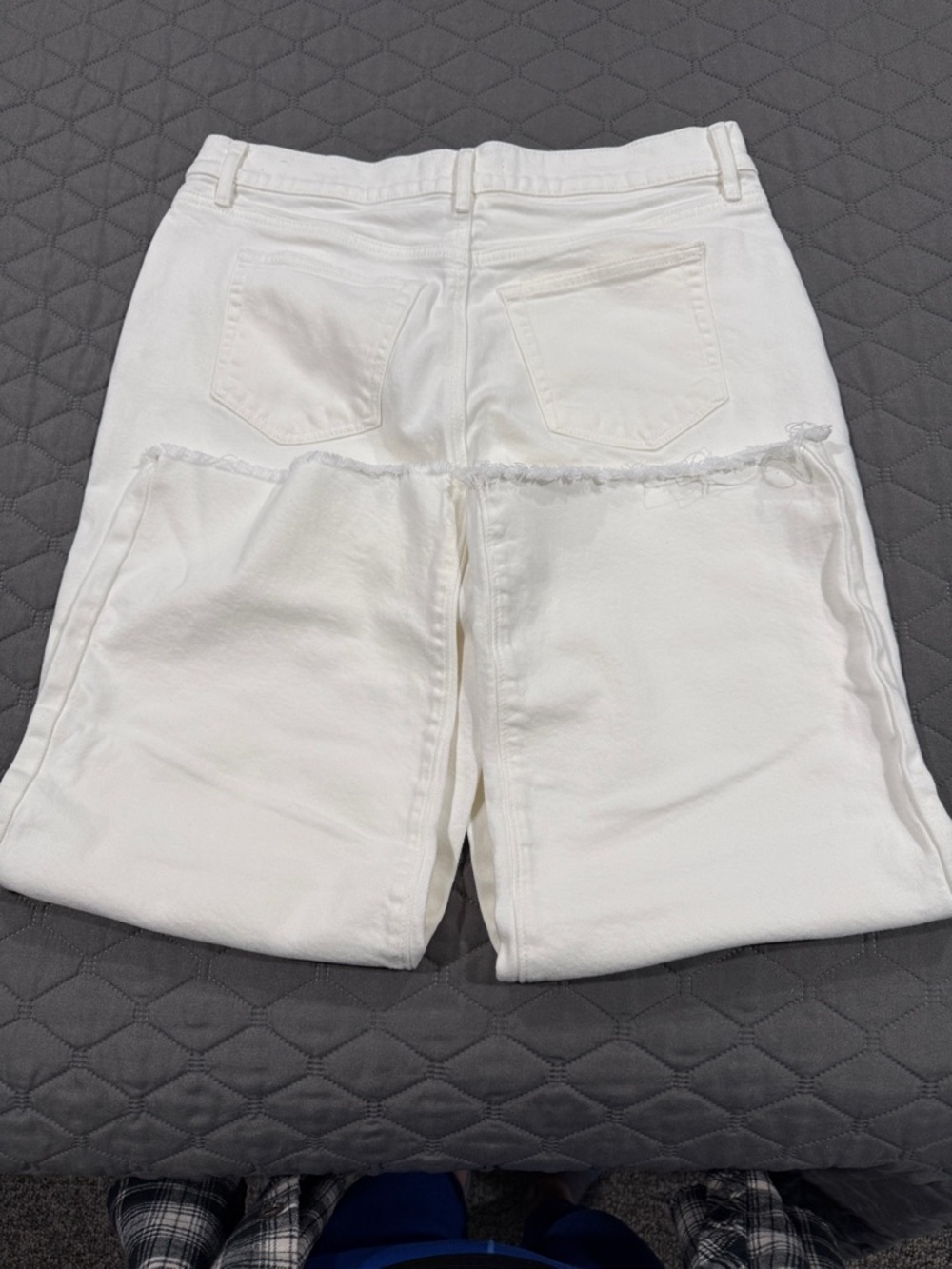 LOFT White Wide Leg Crop - Picture 2 of 4